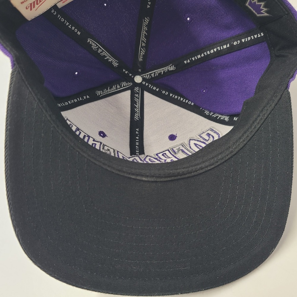 Sacramento Kings Hat Snapback‎ Mitchell & Ness Purple Black NBA Wool Blend Men - Picture 10 of 12